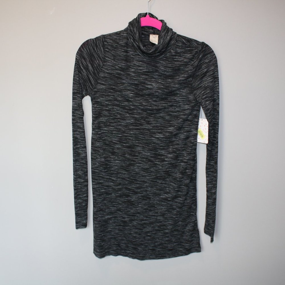 NWT Black/Grey Turtleneck Free People Tunic - XS